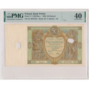 50 złotych 1929 - EJ. - PMG 40