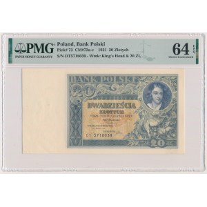 20 złotych 1931 - DT. - PMG 64 EPQ