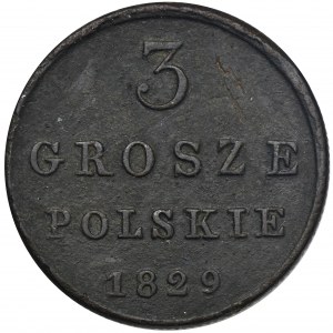 Królestwo Polskie, 3 grosze polskie Warszawa 1829 FH