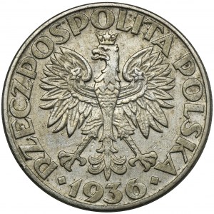 Żaglowiec, 5 złotych 1936