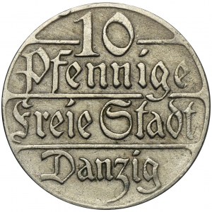 Wolne Miasto Gdańsk, 10 fenigów 1923