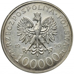 100.000 złotych 1990 Solidarność - TYP A