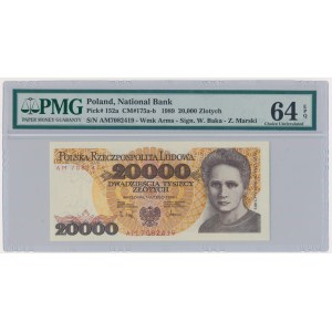 20.000 złotych 1989 - AM - PMG 64 EPQ
