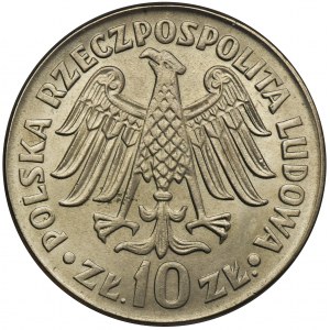 10 złotych 1964 Kazimierz Wielki - wklęsły napis na awersie