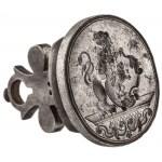 Pieczęć w kształcie breloka z herbem rodu Unruh - ILUSTROWANA