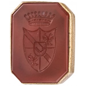 Pieczęć z herbem hrabiów Magnis - ILUSTROWANA