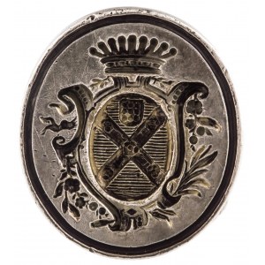 Pieczęć z herbem hrabiów Saint Genois - ILUSTROWANA