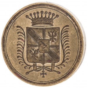 Pieczęć z herbem hrabiów Magnis - ILUSTROWANA