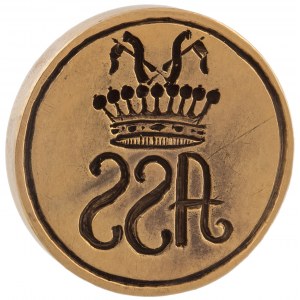 Pieczęć figuralna z monogramem Adolfa hr. Seidlitz-Sandreczki - ILUSTROWANA