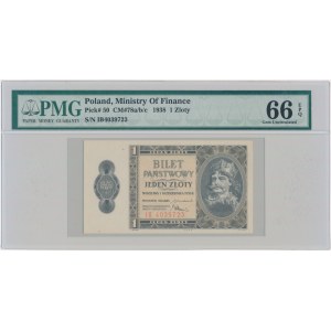 1 złoty 1938 - IB - PMG 66 EPQ