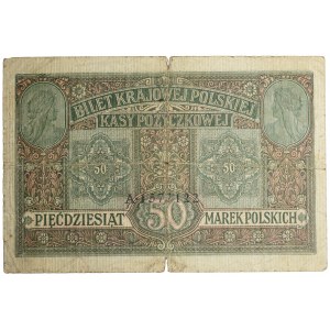 Karta z 50 marek 1916 - Jenerał -