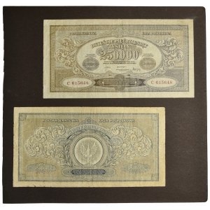 Karta z 25.000-500.000 marek 1923 (3 szt.)