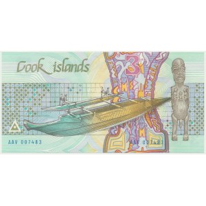 Cook Islands, 3 Dollars 1987