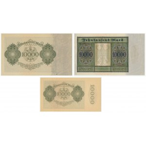 Niemcy, zestaw 10.000 marek 1922 (3 szt.)