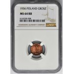 1 grosz 1936 - NGC MS64 RB