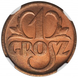 1 grosz 1938 - NGC MS66 RB