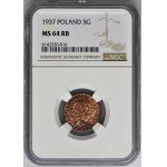 5 groszy 1937 - NGC MS64 RB