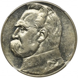 PRÓBA, Piłsudski, 10 złotych 1934 - NGC PF55 - LUSTRZANKA, BARDZO RZADKA