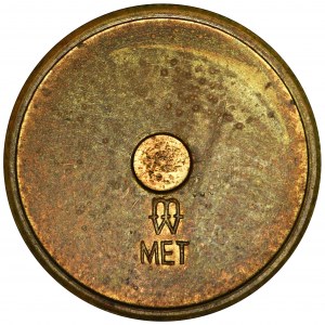 Pin stamped with the reverse of the 1989 or 1990 gold coin stamp