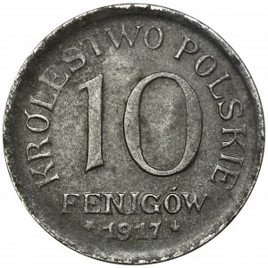 Polish Kingdom, 10 fennig 1917