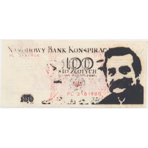 Solidarność, cegiełka 100 złotych 1980 - Wałęsa -