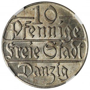 Free City of Danzig, 10 pfennige 1923 - NGC MS63