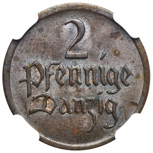 Free City of Danzig, 2 pfennig 1926 - NGC MS63 BN