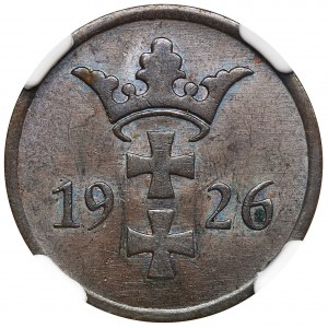 Free City of Danzig, 2 pfennig 1926 - NGC MS63 BN