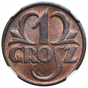 1 grosz 1931 - NGC MS65 RB