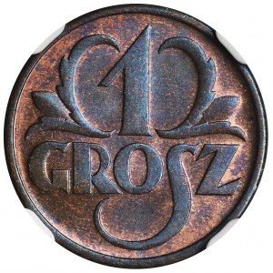 1 grosz 1935 - NGC MS64 RB