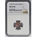 1 grosz 1935 - NGC MS64 RB