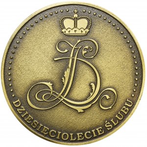 Medal z okazji 10-lecia ślubu Jana ks.Lubomirskiego i Dominiki Kulczyk