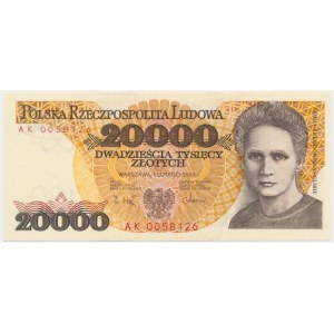 20.000 złotych 1989 - AK -