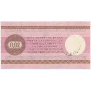 Pewex, 2 centy 1979 - HO - duży -