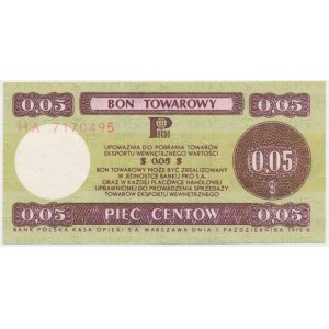 Pewex, 5 centów 1979 - HA - mały -