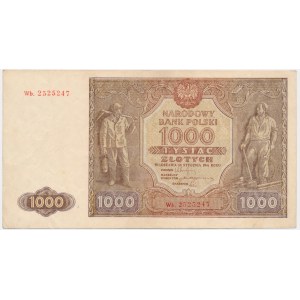 1.000 złotych 1946 - Wb. - rzadka seria zastępcza - ŁADNY