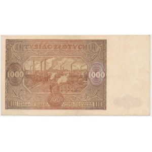 1.000 złotych 1946 - Wb. - rzadka seria zastępcza - ŁADNY