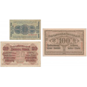 Kowno, lot 1-100 Mark 1918 (3 pcs.)