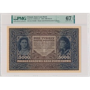 5.000 marek 1920 - III Serja A - PMG 67 EPQ - pierwsza seria