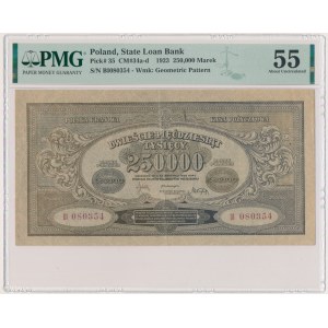 250.000 marek 1923 - BI - PMG 55 - ŁADNY