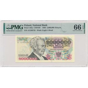 2 miliony złotych 1993 - A - PMG 66 EPQ