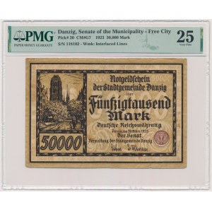 Danzig, 50.000 Mark 1923 - PMG 25