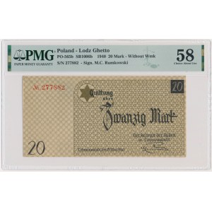 20 Mark 1940 - no.1 without watermark - PMG 58