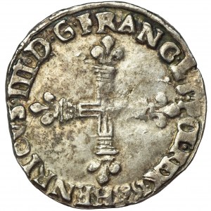 Henry III of France, 1/4 Ecu Saint-Lô 1581 C