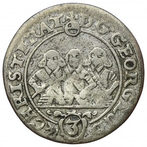 Silesia, Duchy of Liegnitz-Brieg-Wolau, Georg III, Ludwig IV, Christian, 3 Kreuzer Brieg 1657 EW