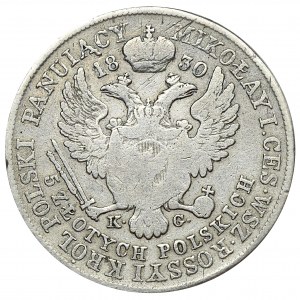 Królestwo Polskie, 5 Złotych Warszawa 1830 KG