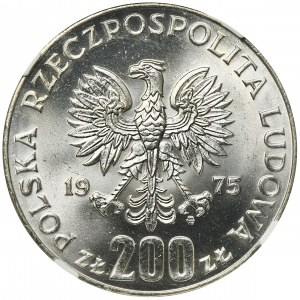 200 złotych 1975 Zwycięstwo nad Faszyzmem - NGC MS66 - PIĘKNE