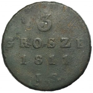 Duchy of Warsaw, 3 Groschen Warsaw 1811 IS