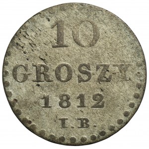 Księstwo Warszawskie, 10 groszy Warszawa 1812 IB