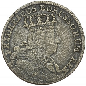 August III Sas, 6 Krajcarów Wrocław 1755 B - NAŚLADOWNICTWO PRUSKIE